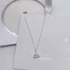 Silver Bird Pendant Necklace